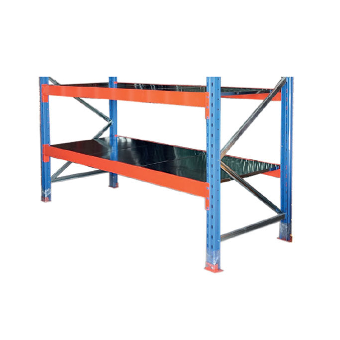 Estanteria industrial con entrepaño galvanizado, ideal para bodegas- Markem Espacio Inteligente