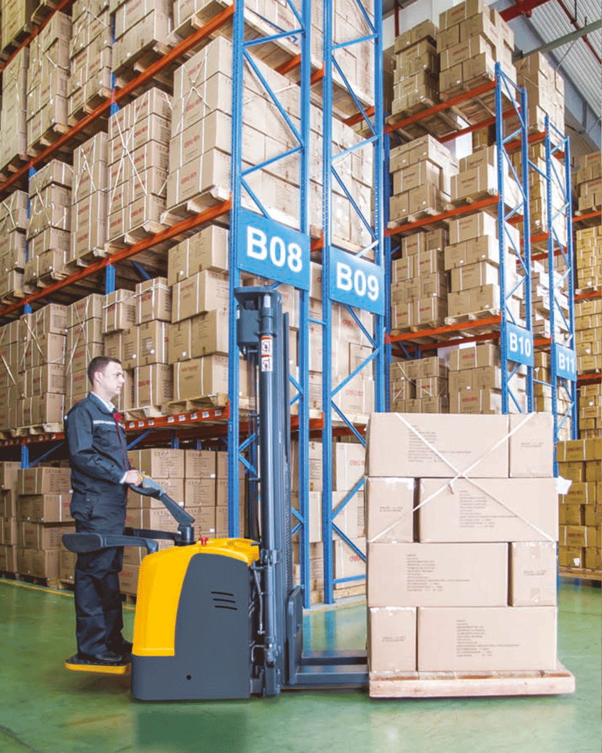 Apilador Elécrico CDDK15-II para centros de distribución -MARKEM ESPACIO INTELIGENTE