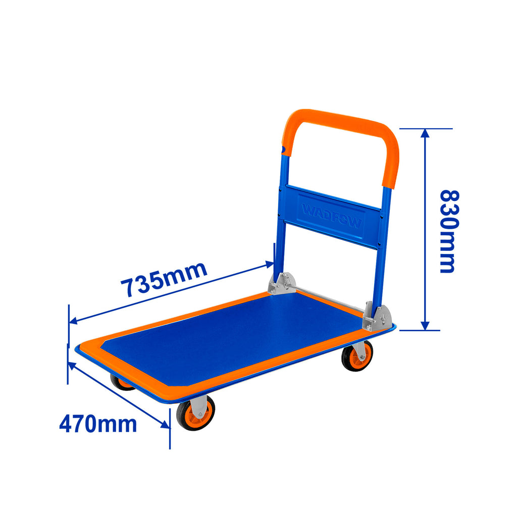 Carretilla plegable compacta de acero para transporte manual de materiales