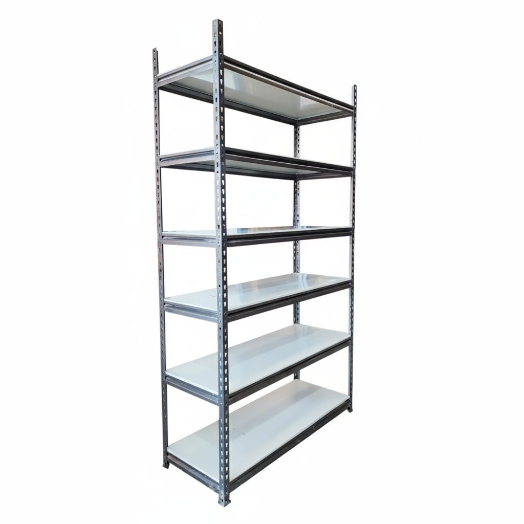 Estantería metalica sin tornillos de 6 niveles galvanizadas para bodega - Markem Espacio Inteligente